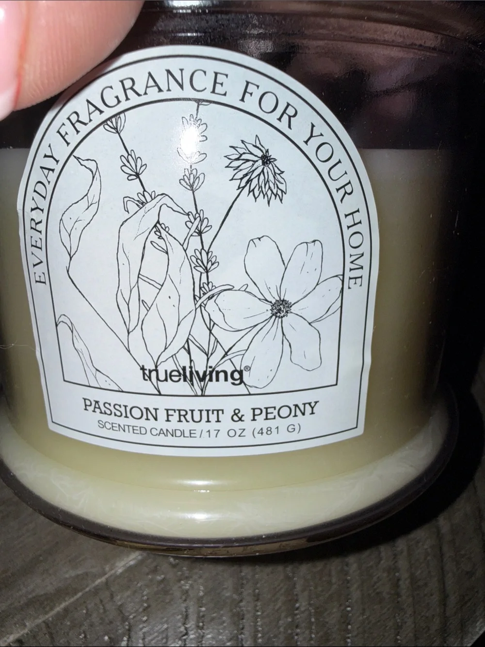 Passion Fruit & Peony Scented Candle - New with lid!